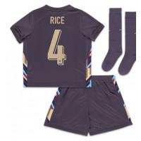 Camiseta Inglaterra Declan Rice #4 Visitante Equipación para niños Eurocopa 2024 manga corta (+ pantalones cortos)